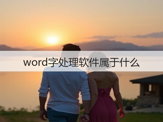 word字处理软件属于什么(图3) word字处理软件属于什么(图3)