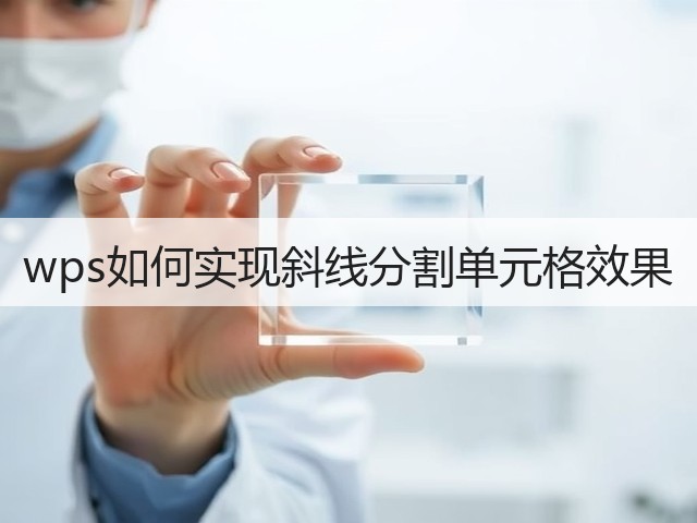 wps如何实现斜线分割单元格效果(图3)