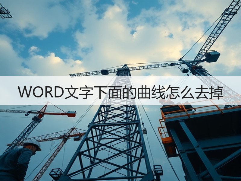 WORD文字下面的曲线怎么去掉 - 诺云壹观办公网