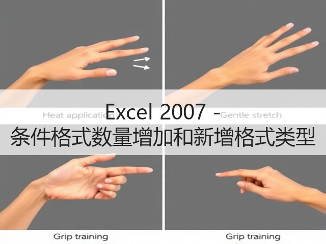 Excel 2007 - 条件格式数量增加和新增格式类型(图1)