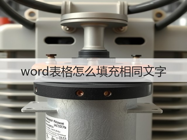 word表格怎么填充相同文字(图1)
