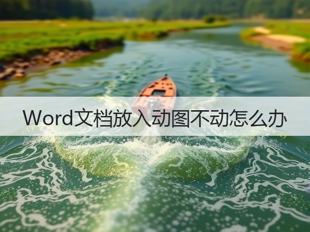 Word文档放入动图不动怎么办(图2) Word文档放入动图不动怎么办(图2)