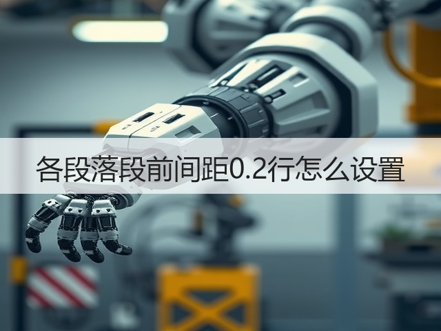 各段落段前间距0.2行怎么设置(图3) 各段落段前间距0.2行怎么设置(图3)