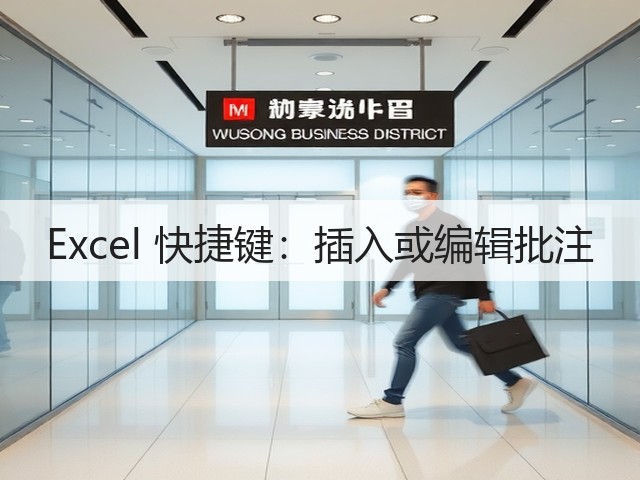 Excel 快捷键：插入或编辑批注(图2)