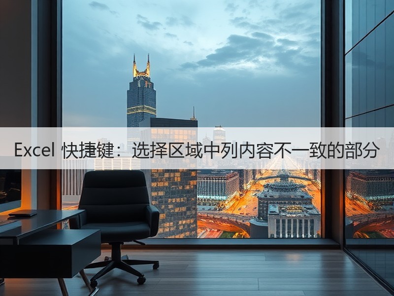 Excel 快捷键：选择区域中列内容不一致的部分 - 诺云壹观办公网
