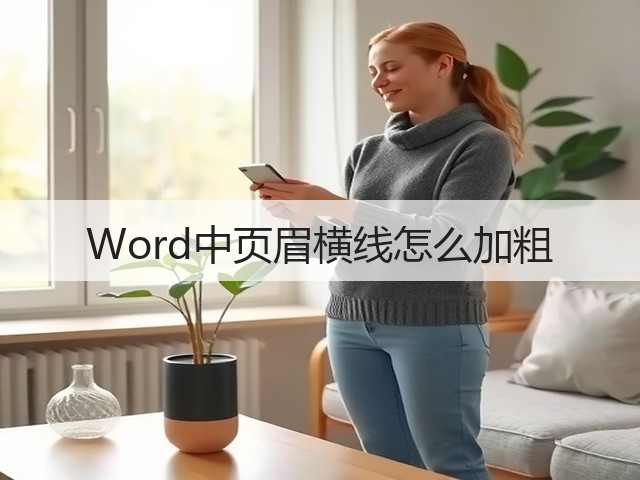 Word中页眉横线怎么加粗(图1)