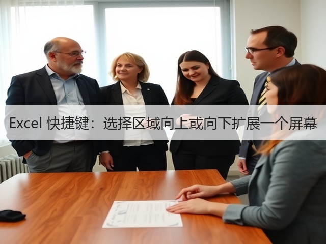 Excel 快捷键:选择区域向上或向下扩展一个屏幕(图2) Excel 快捷键:选择区域向上或向下扩展一个屏幕(图2)
