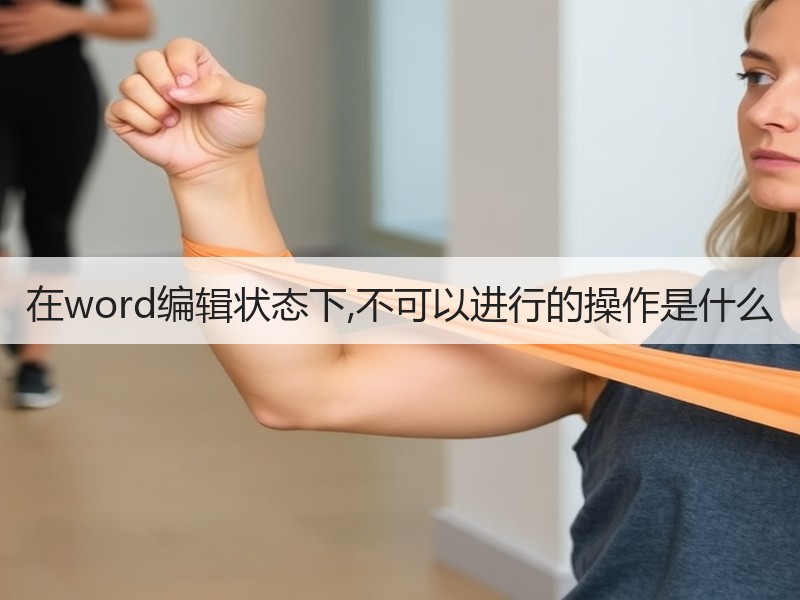 在word编辑状态下,不可以进行的操作是什么 - 诺云壹观办公网