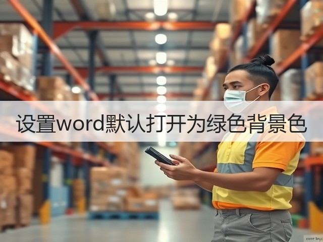 设置word默认打开为绿色背景色(图3) 设置word默认打开为绿色背景色(图3)