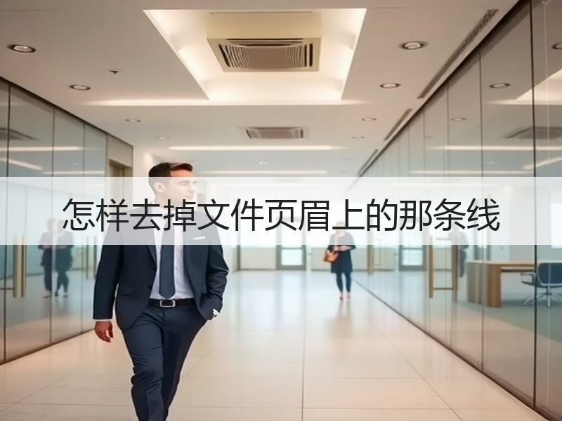 怎样去掉文件页眉上的那条线 - 诺云壹观办公网