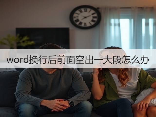 word换行后前面空出一大段怎么办(图1)