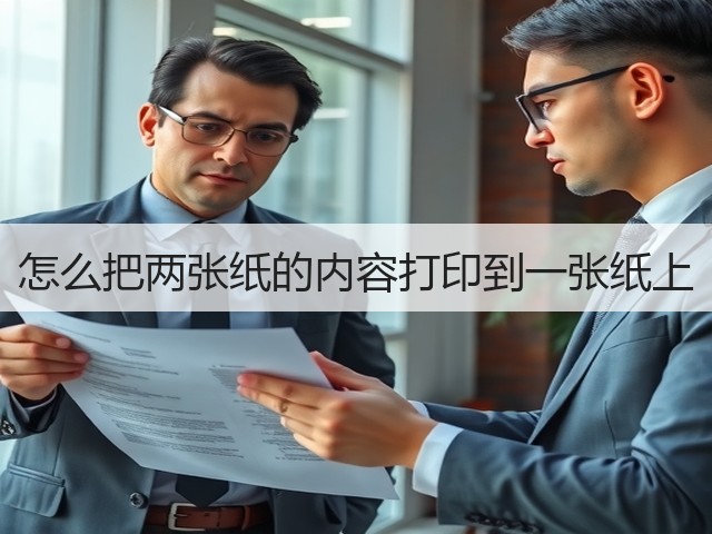 怎么把两张纸的内容打印到一张纸上(图1) 怎么把两张纸的内容打印到一张纸上(图1)