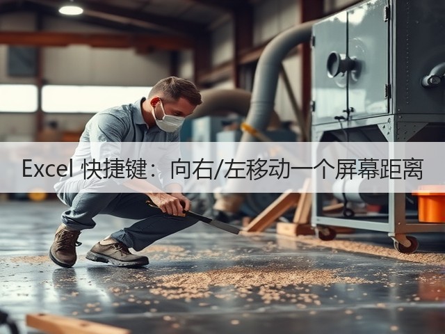 Excel 快捷键:向右/左移动一个屏幕距离(图2) Excel 快捷键:向右/左移动一个屏幕距离(图2)