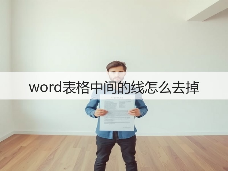 word表格中间的线怎么去掉 - 诺云壹观办公网