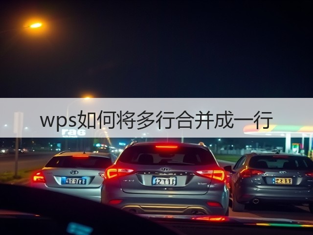 wps如何将多行合并成一行(图3)
