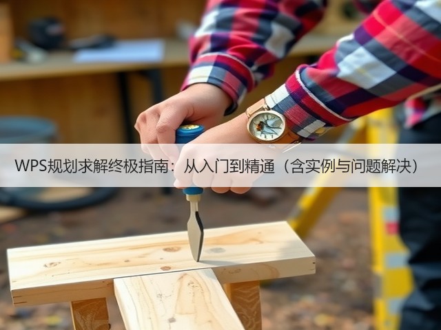 WPS规划求解终极指南：从入门到精通（含实例与问题解决）(图3)
