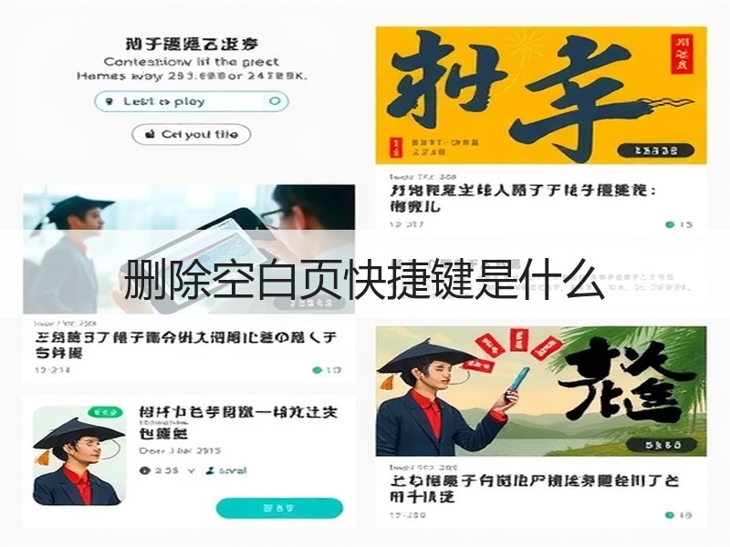 删除空白页快捷键是什么 - 诺云壹观办公网