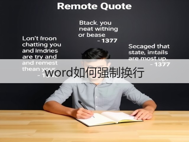word如何强制换行(图3)