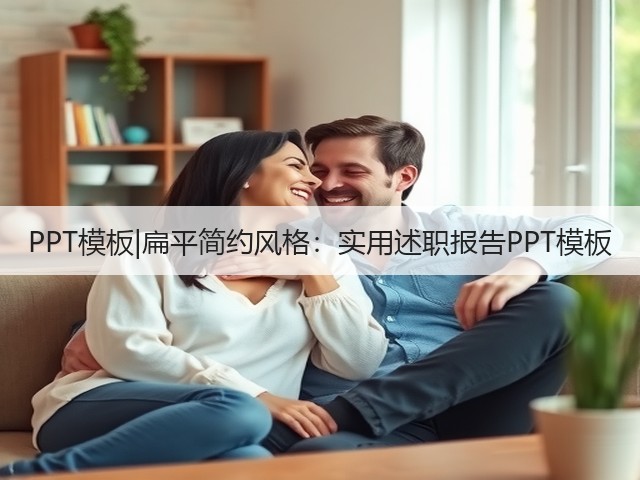 PPT模板|扁平简约风格：实用述职报告PPT模板(图2)