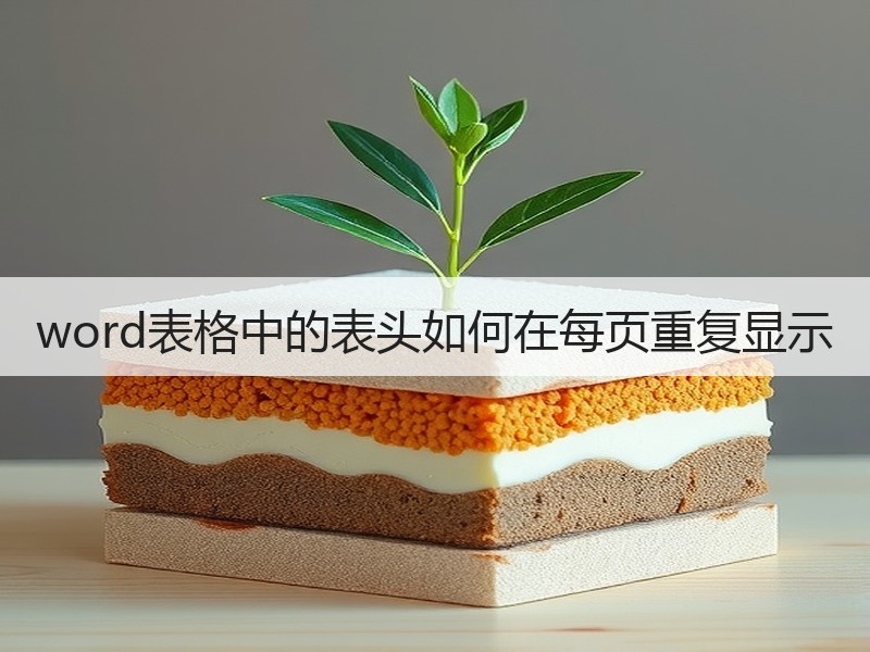 word表格中的表头如何在每页重复显示 - 诺云壹观办公网