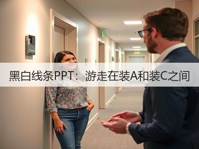 黑白线条PPT:游走在装A和装C之间(图1) 黑白线条PPT:游走在装A和装C之间(图1)