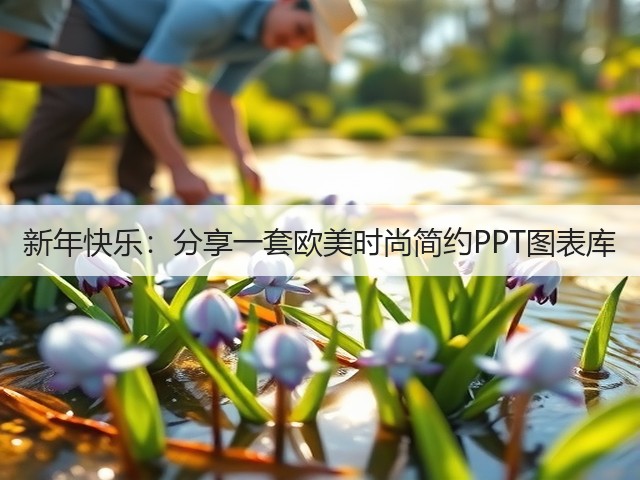 新年快乐：分享一套欧美时尚简约PPT图表库(图3)