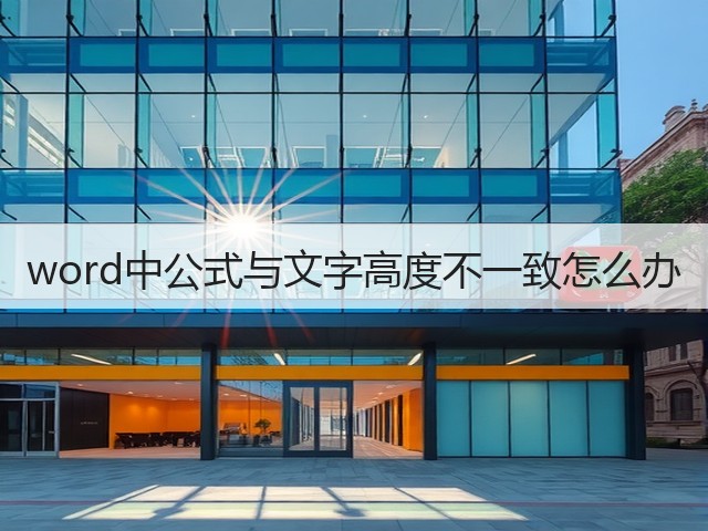 word中公式与文字高度不一致怎么办(图1)