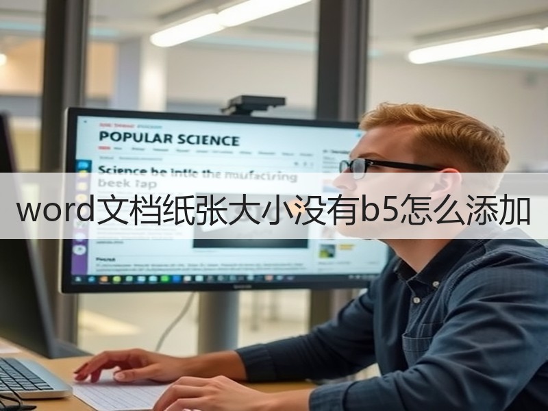 word文档纸张大小没有b5怎么添加 - 诺云壹观办公网