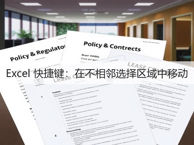 Excel 快捷键：在不相邻选择区域中移动(图1)