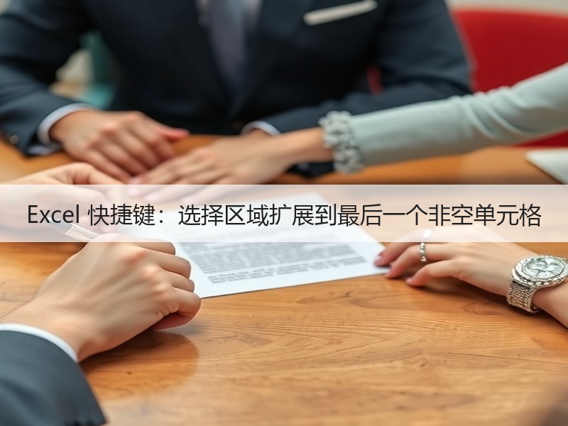 Excel 快捷键：选择区域扩展到最后一个非空单元格 - 诺云壹观办公网