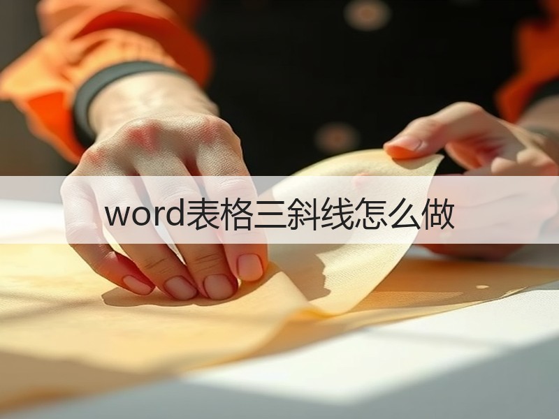 word表格三斜线怎么做 - 诺云壹观办公网