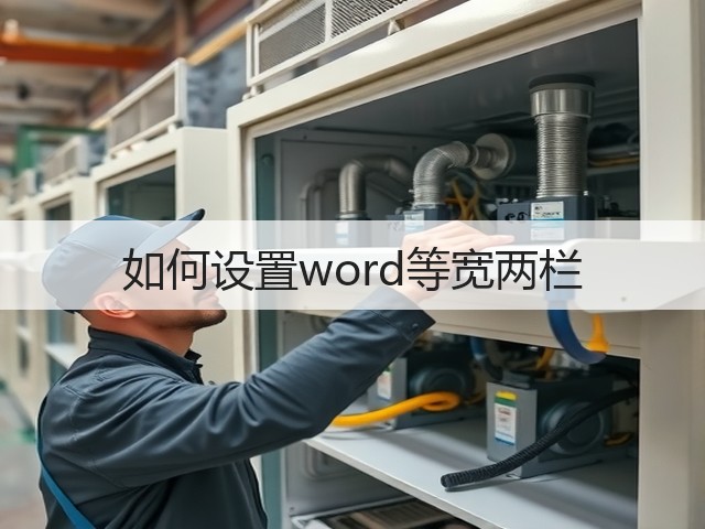 如何设置word等宽两栏(图3) 如何设置word等宽两栏(图3)