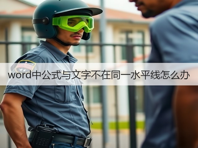 word中公式与文字不在同一水平线怎么办(图3) word中公式与文字不在同一水平线怎么办(图3)