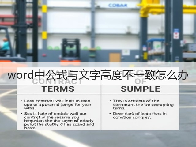 word中公式与文字高度不一致怎么办(图1)