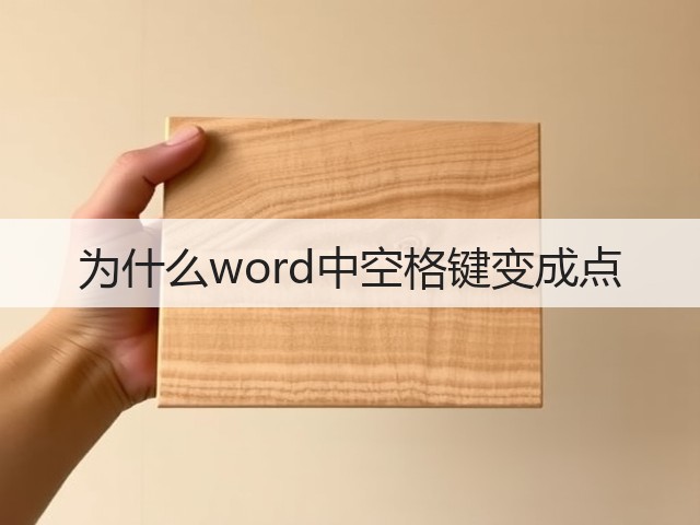 为什么word中空格键变成点(图2) 为什么word中空格键变成点(图2)