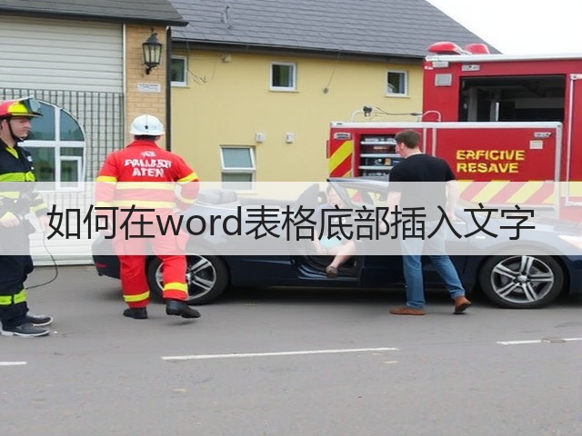 如何在word表格底部插入文字(图1) 如何在word表格底部插入文字(图1)