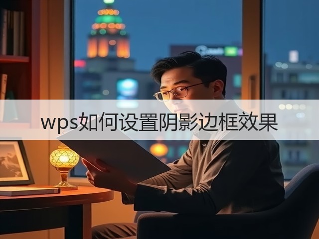wps如何设置阴影边框效果(图2) wps如何设置阴影边框效果(图2)