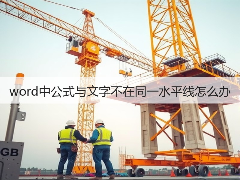 word中公式与文字不在同一水平线怎么办 - 诺云壹观办公网