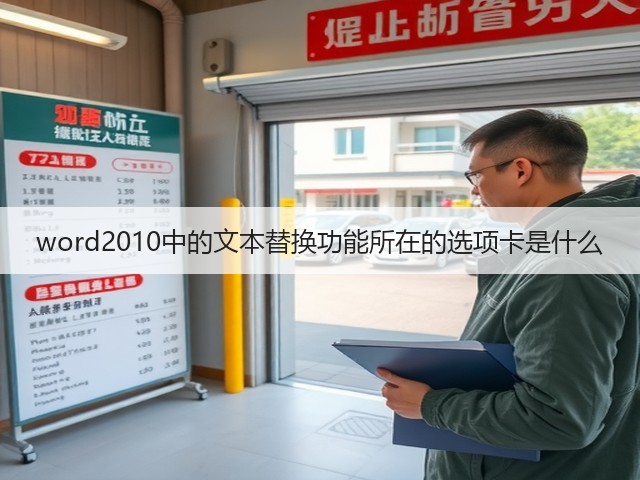 word2010中的文本替换功能所在的选项卡是什么(图3)
