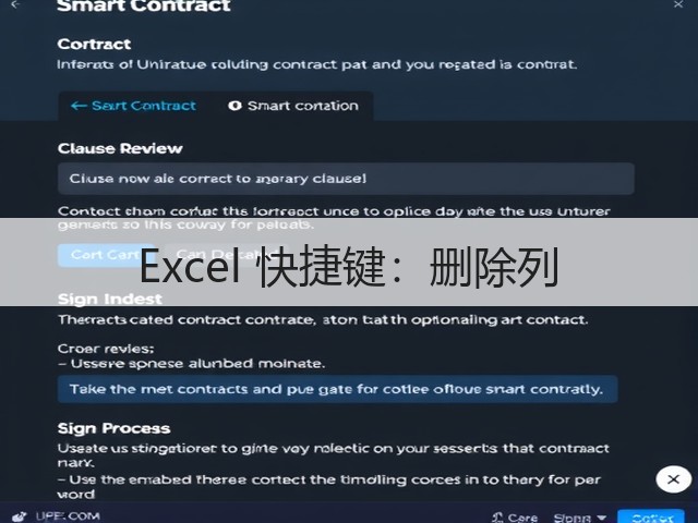 Excel 快捷键:删除列(图2) Excel 快捷键:删除列(图2)