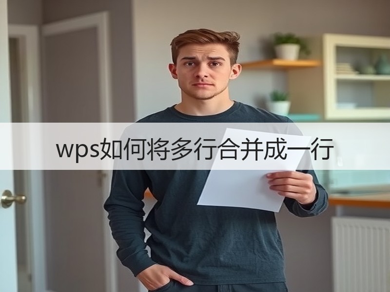 wps如何将多行合并成一行 - 诺云壹观办公网