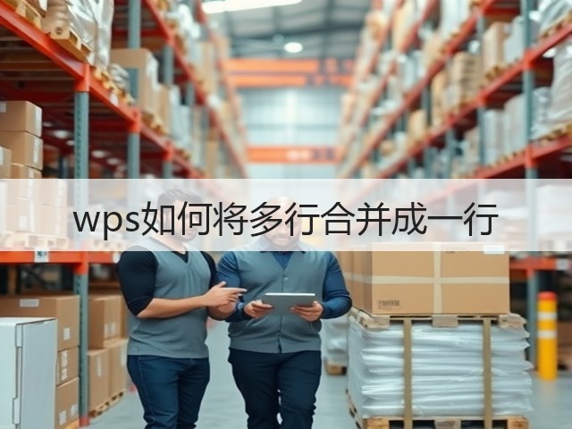 wps如何将多行合并成一行(图3)