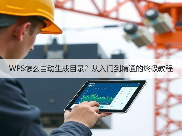 WPS怎么自动生成目录？从入门到精通的终极教程(图3)
