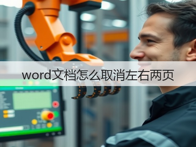 word文档怎么取消左右两页(图1)