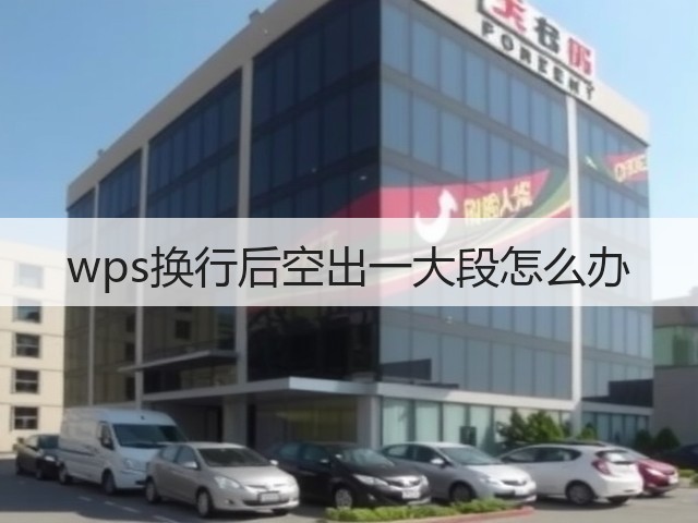 wps换行后空出一大段怎么办(图3)