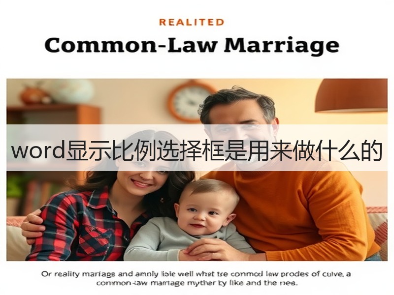 word显示比例选择框是用来做什么的 - 诺云壹观办公网