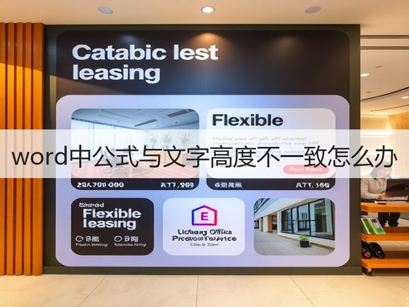 word中公式与文字高度不一致怎么办 - 诺云壹观办公网