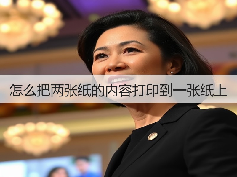 怎么把两张纸的内容打印到一张纸上 - 诺云壹观办公网