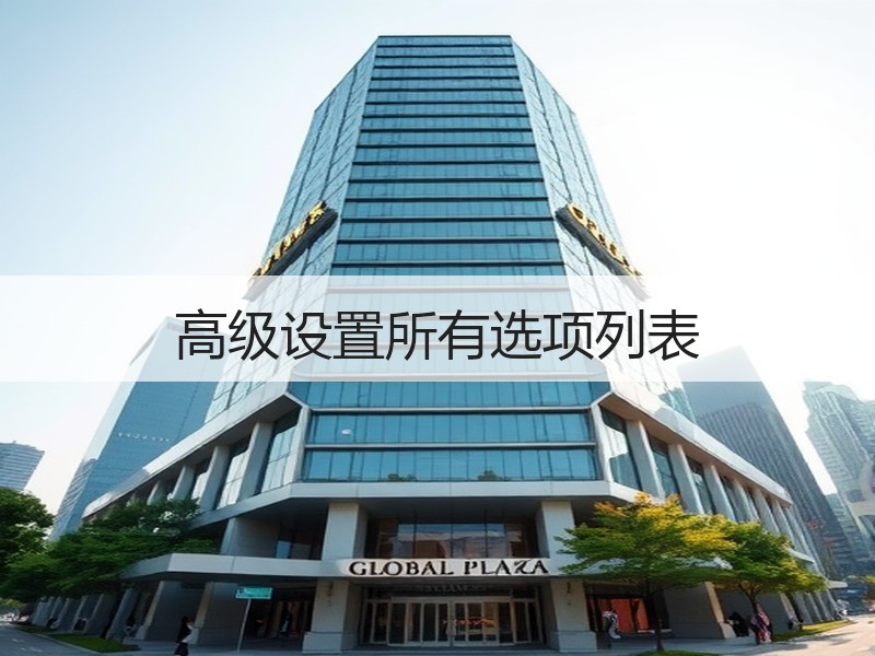 高级设置所有选项列表 - 诺云壹观办公网