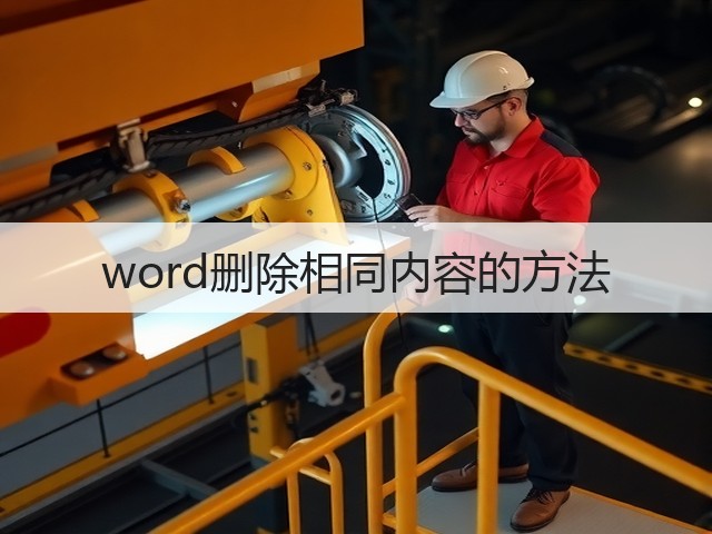 word删除相同内容的方法(图1)